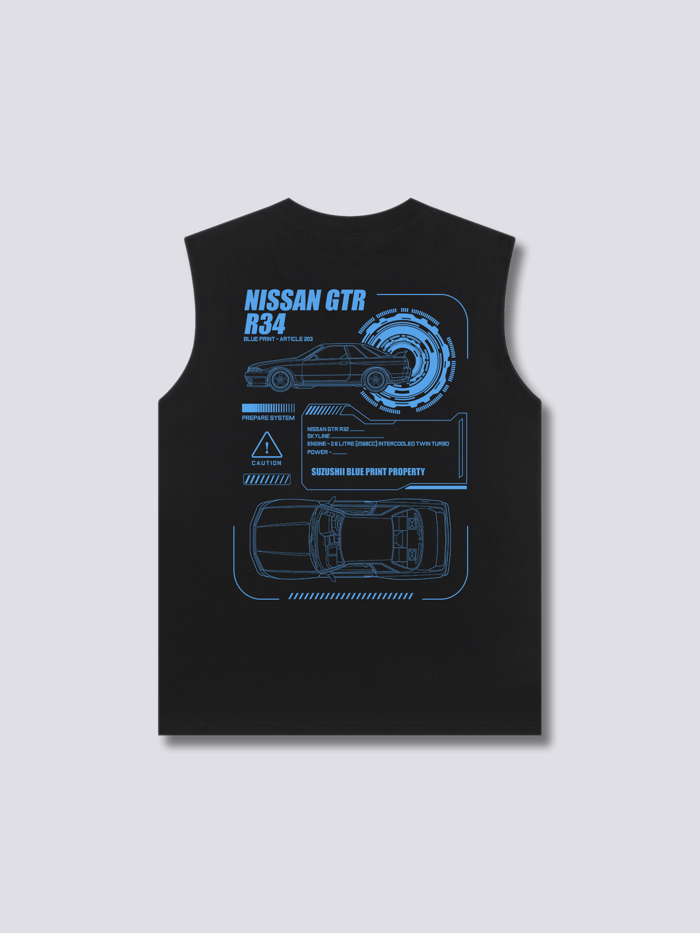 GTR Blueprint Tank Top