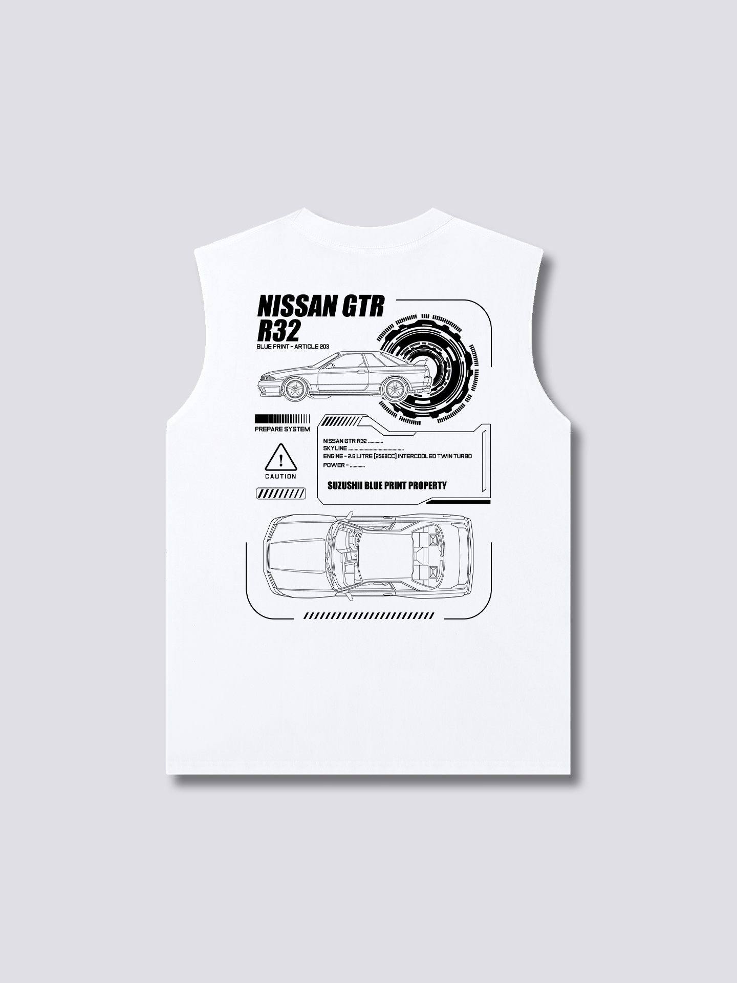 GTR Blueprint Tank Top