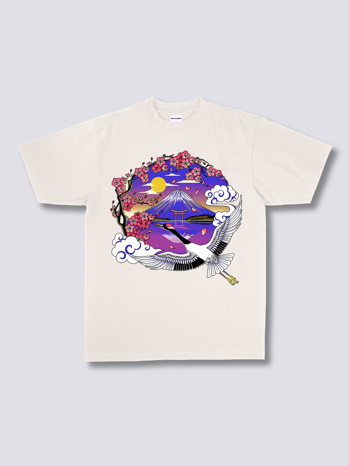 Mount Fuji Crane T-Shirt