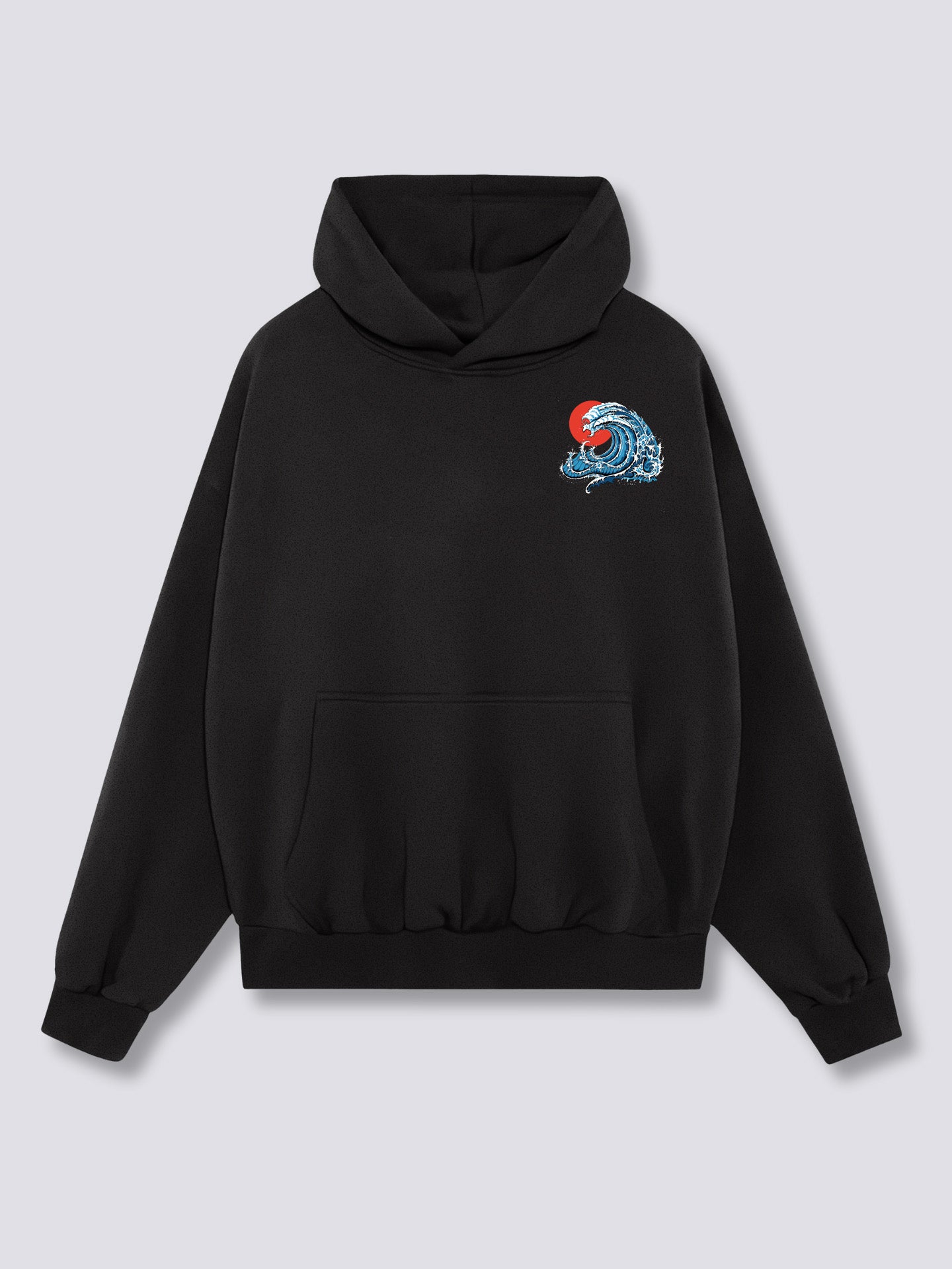Wavy Phoenix Back Hoodie