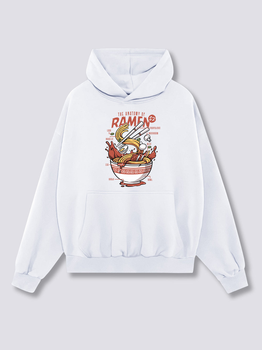 Front Print - Anatomy of Ramen Hoodie