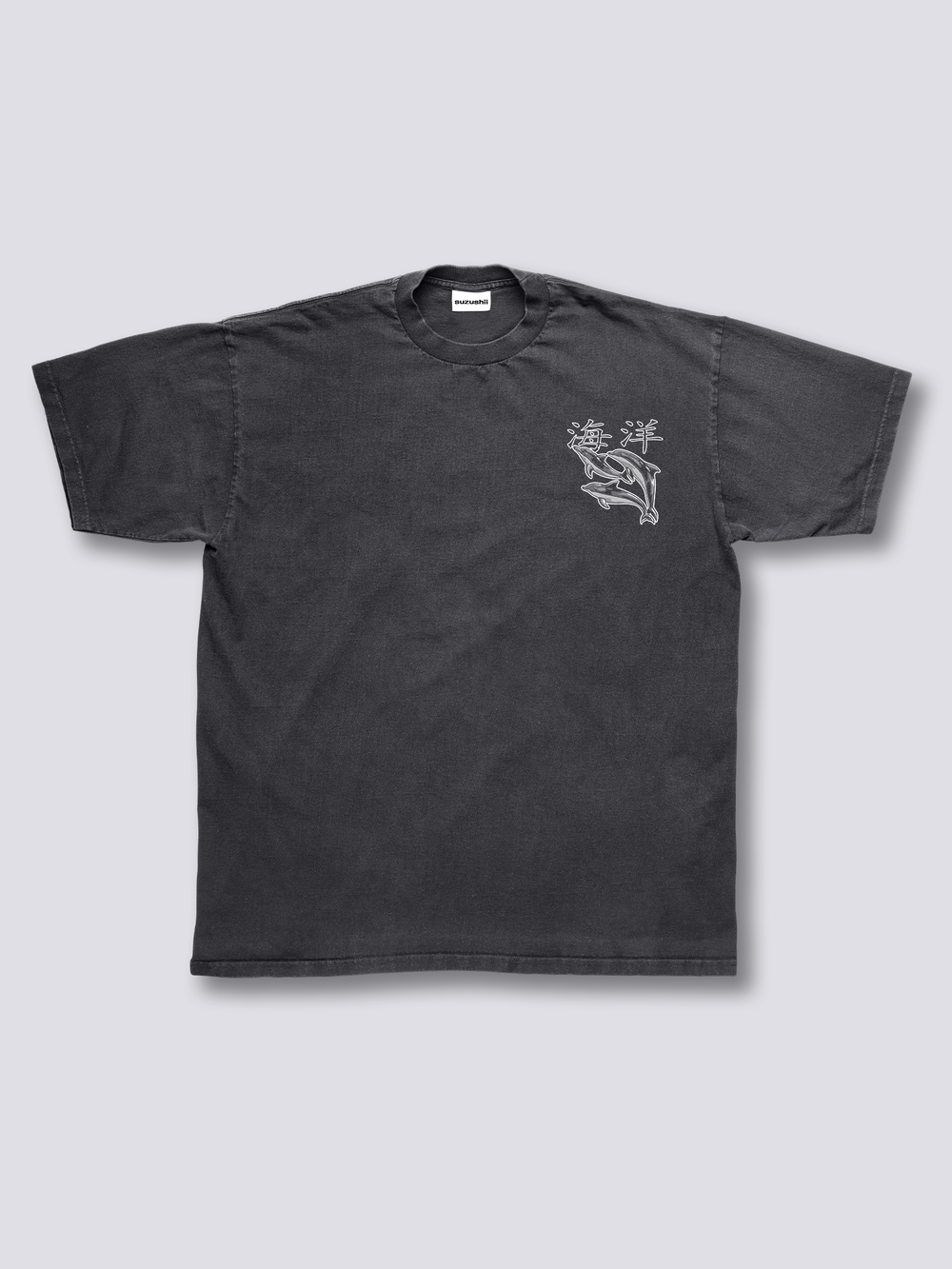 Dolphin Vintage T-Shirt - Black