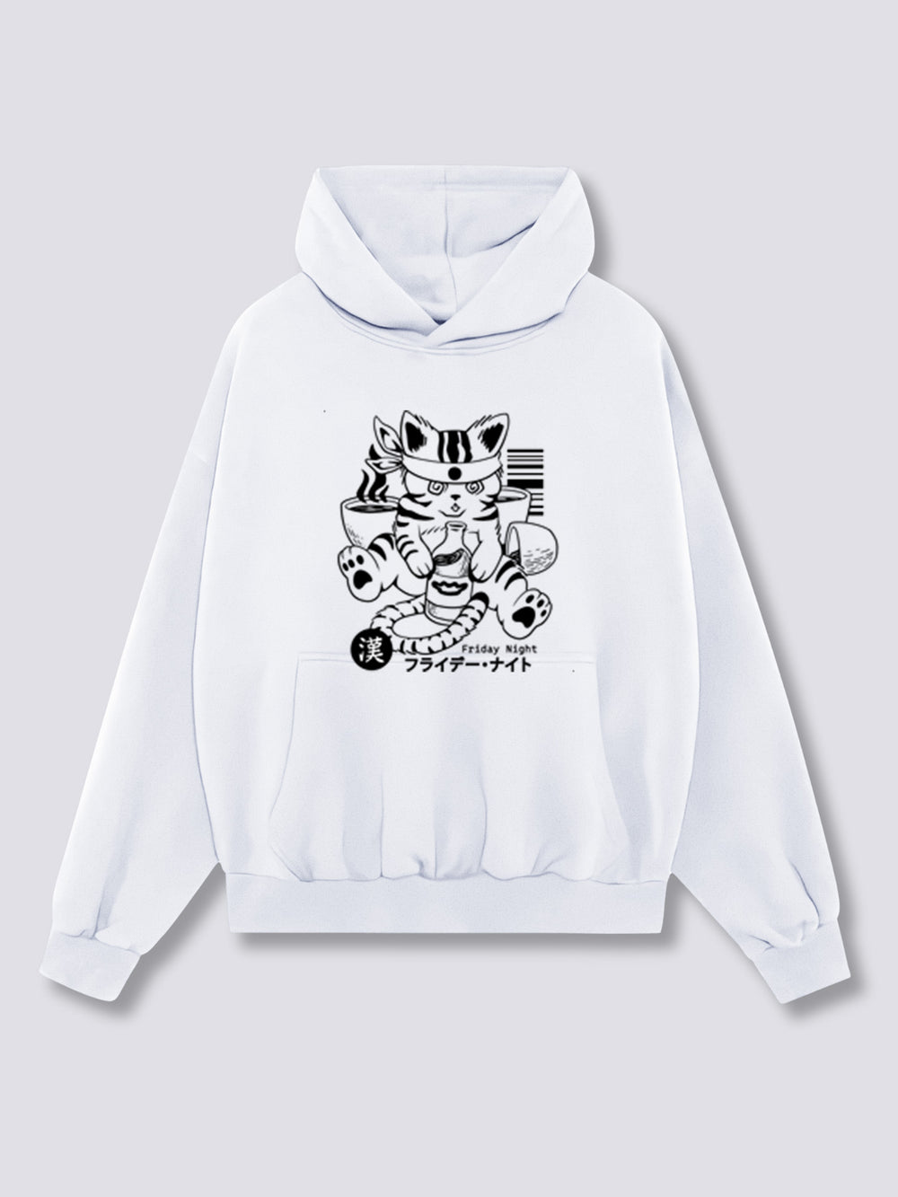 Front Print - Boozy Cat Hoodie
