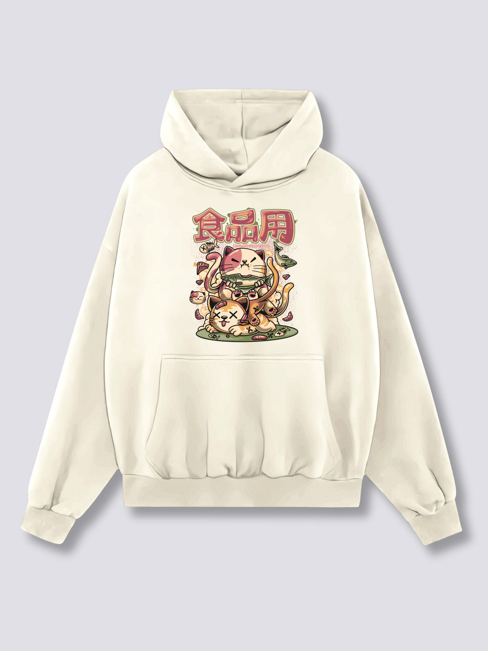 Front Print - Hungry Neko Hoodie