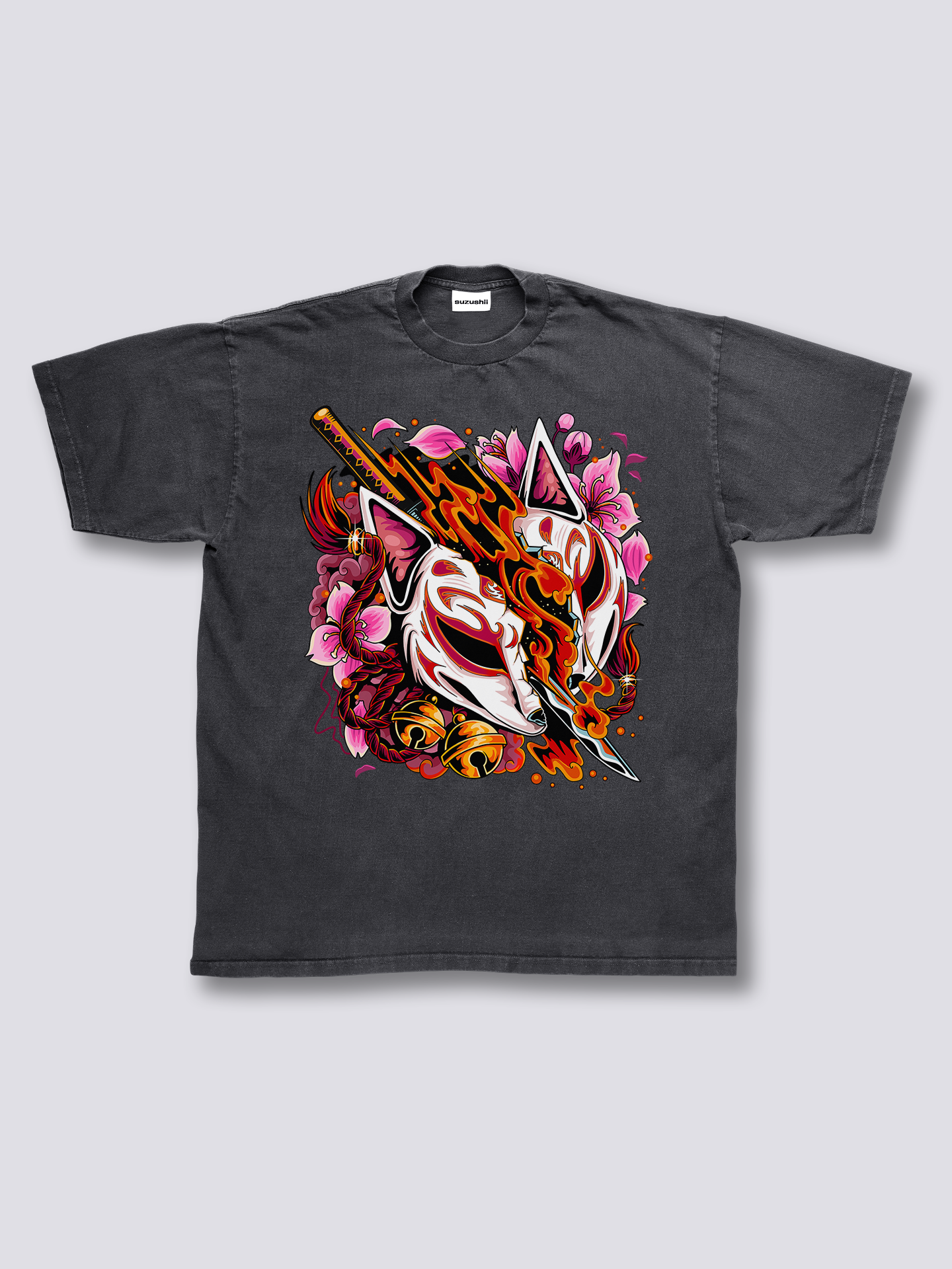 Front Print - Kitsune Slayer Vintage T-Shirt