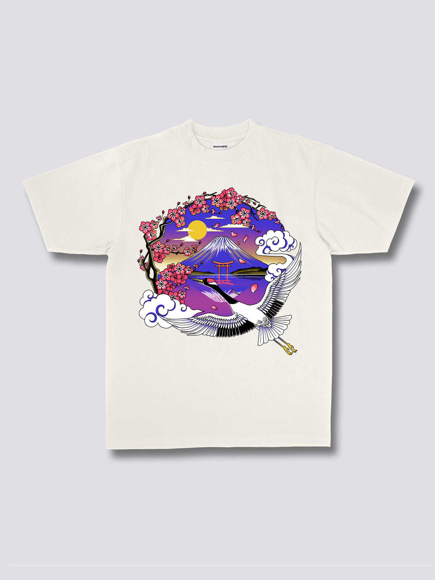 Mount Fuji Crane T-Shirt