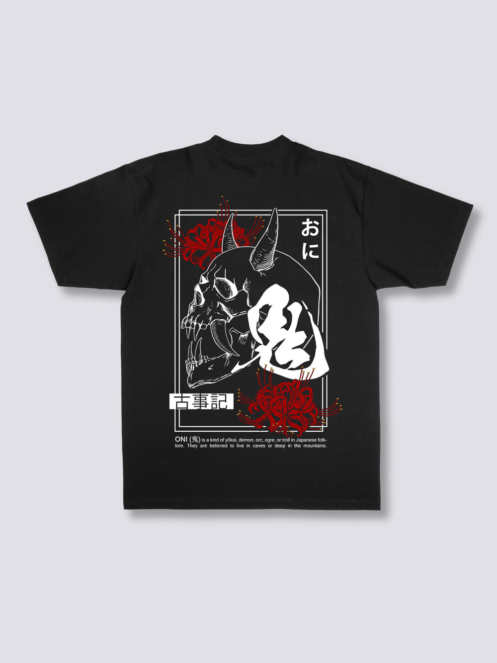 Streetwear Ninja Oni Graphic T-Shirt main image 1