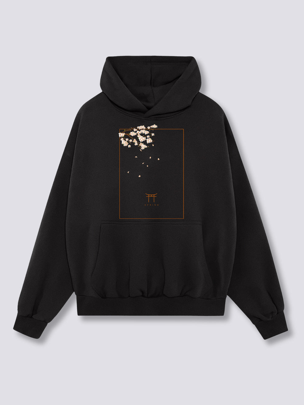 Front Print - Peach Blossom Hoodie