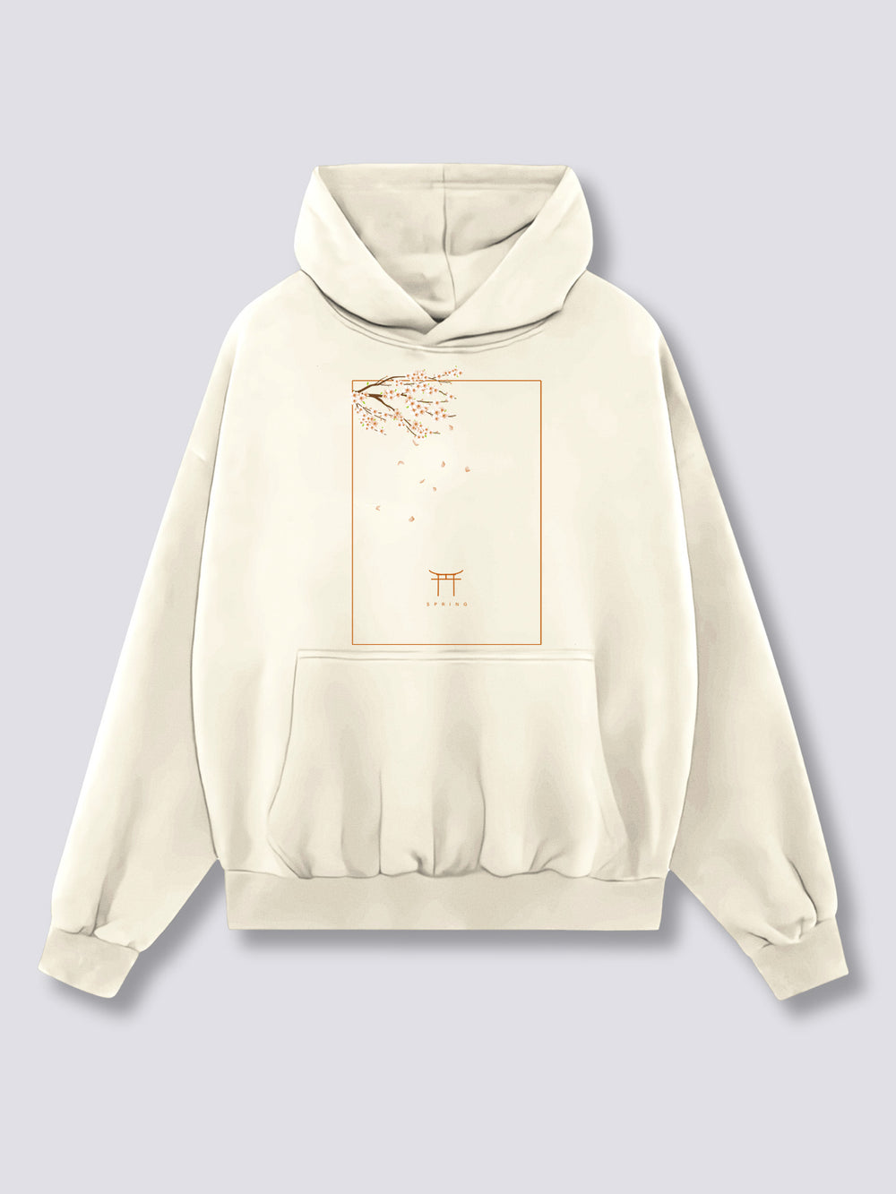Front Print - Peach Blossom Hoodie