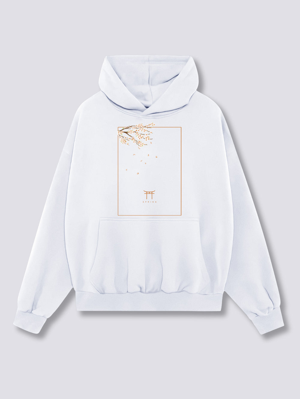 Front Print - Peach Blossom Hoodie