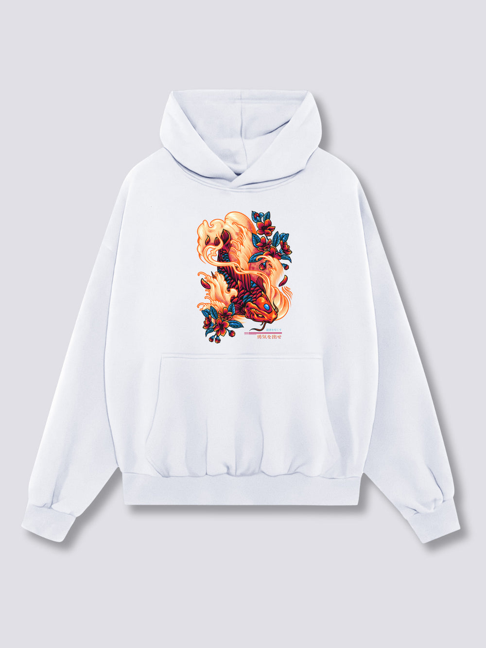 Front Print - Red Koi Hoodie