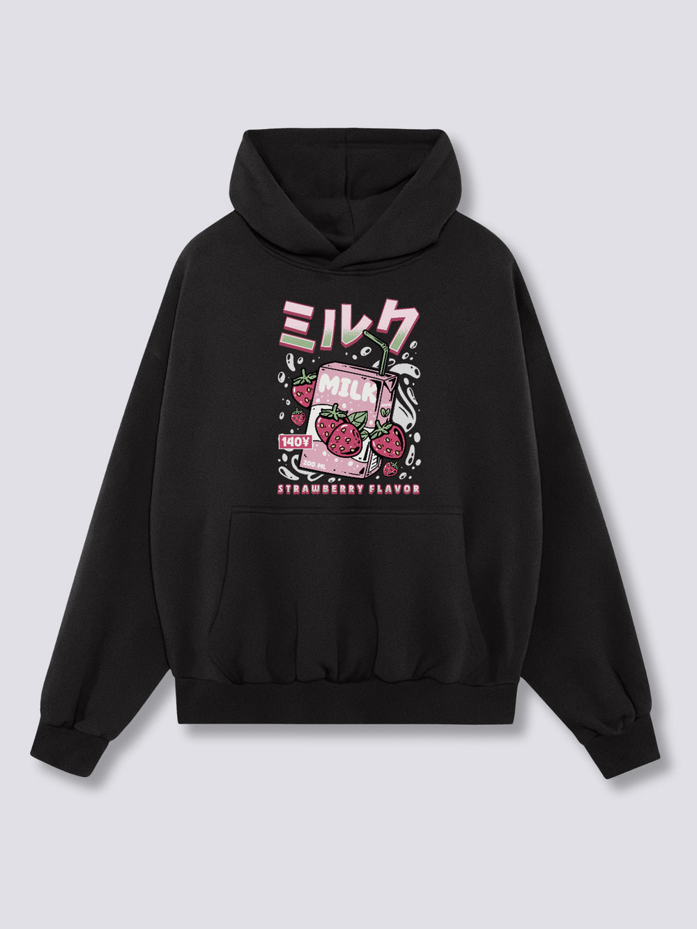 Front Print - Strawberry Milk Hoodie