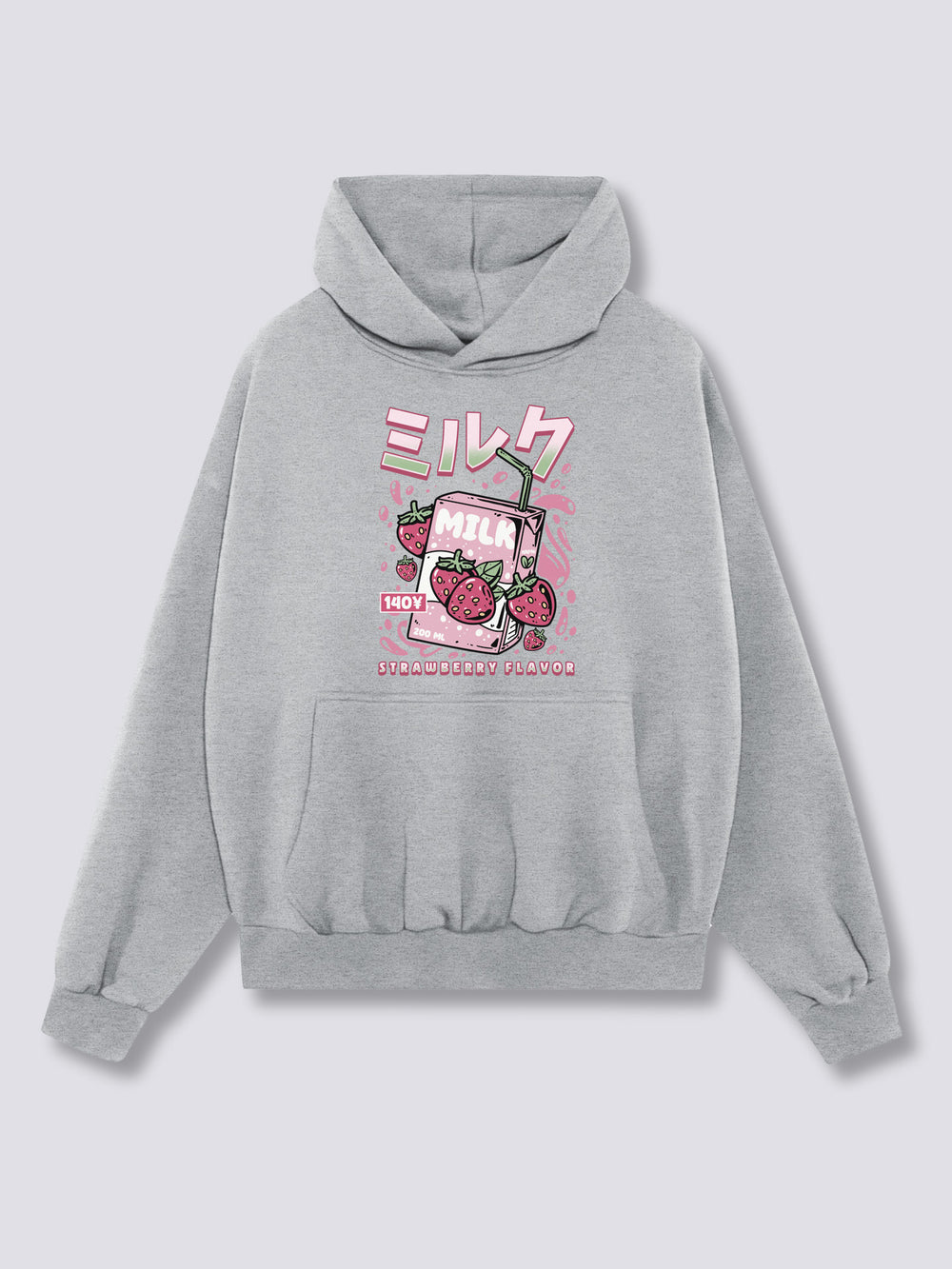 Front Print - Strawberry Milk Hoodie