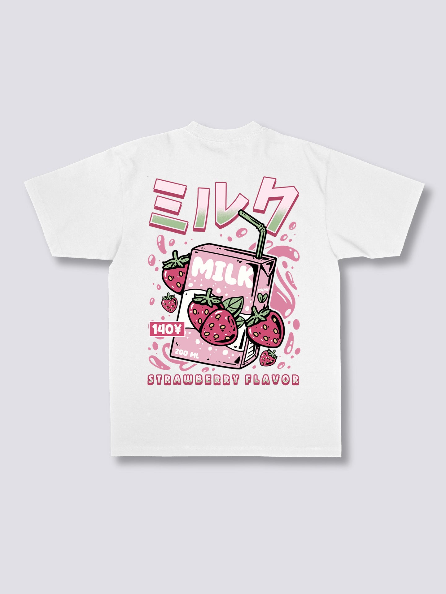 Strawberry Milk Back T-Shirt