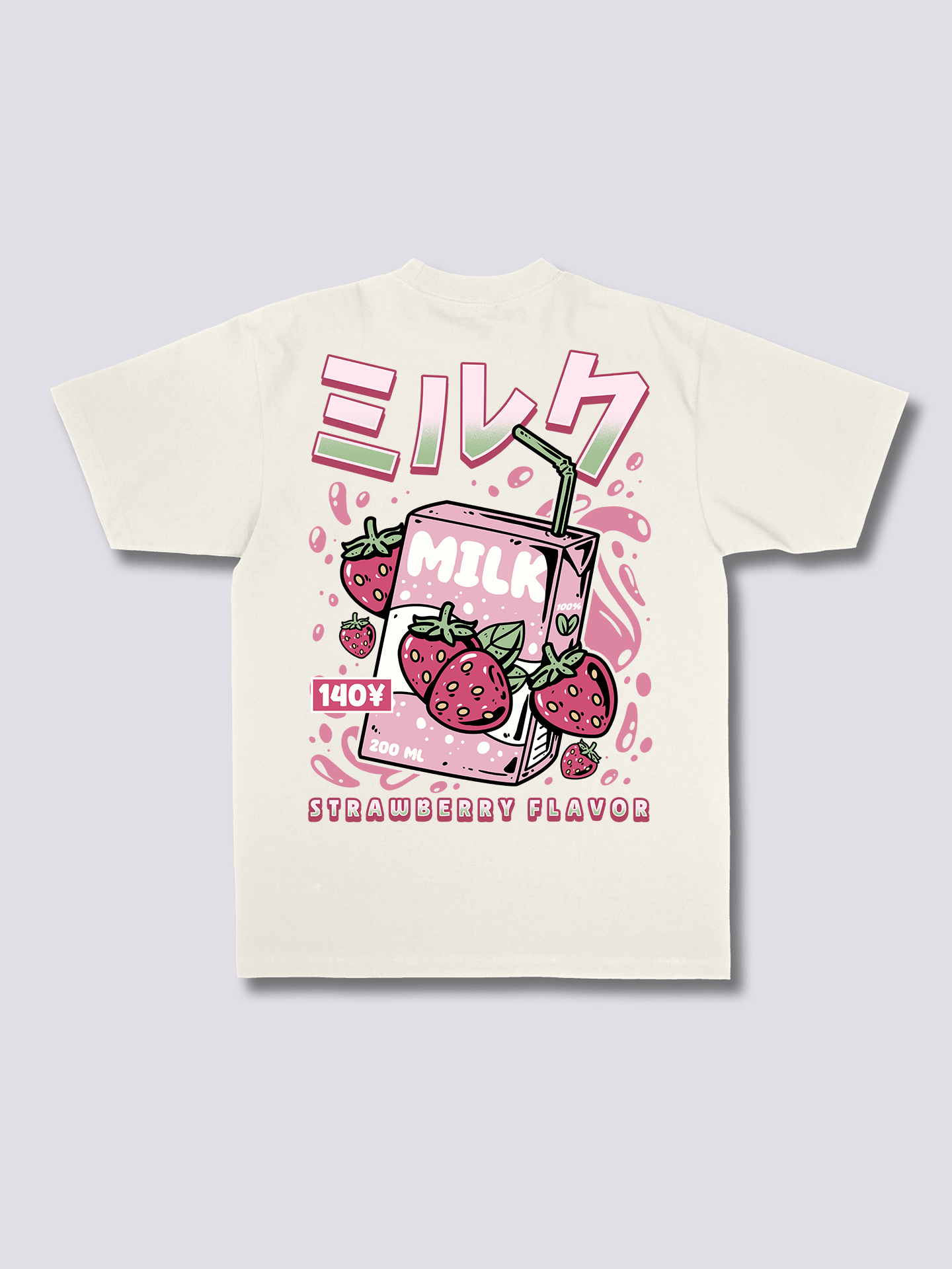 Strawberry Milk Back T-Shirt