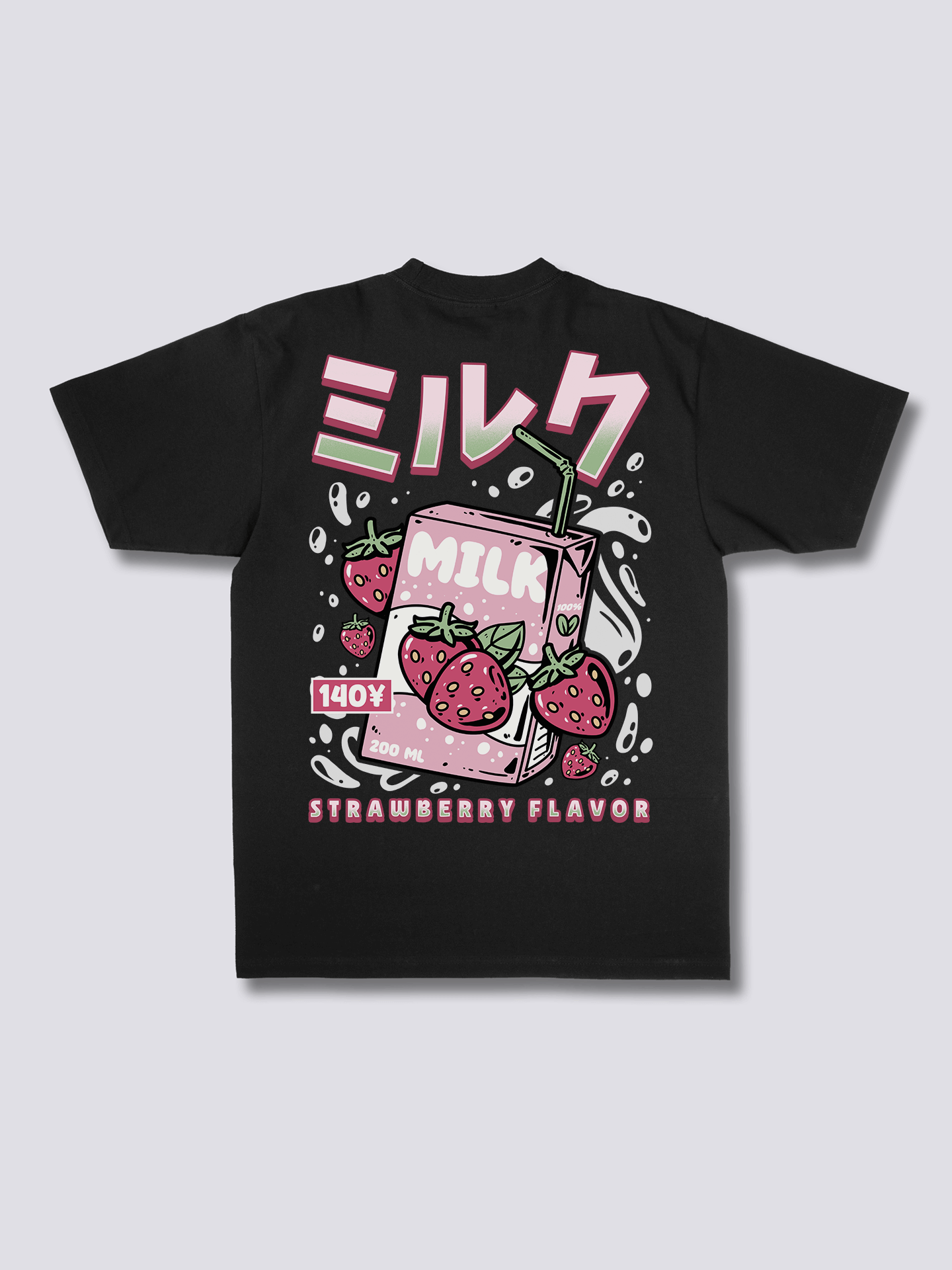 Strawberry Milk Back T-Shirt