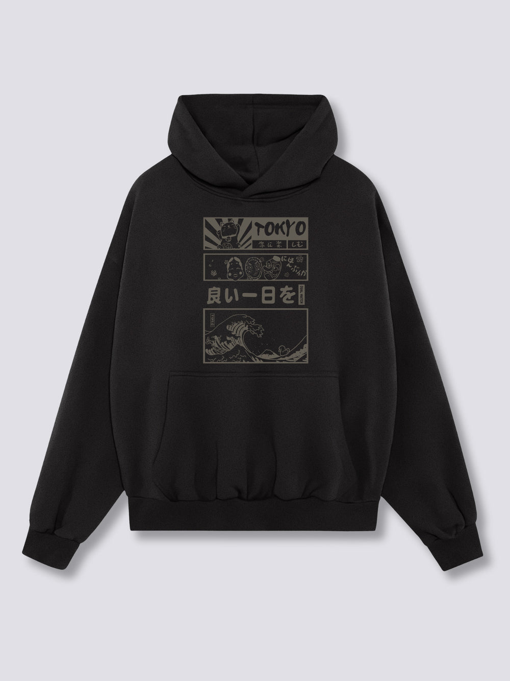 Front Print - Tokyo Wave Hoodie