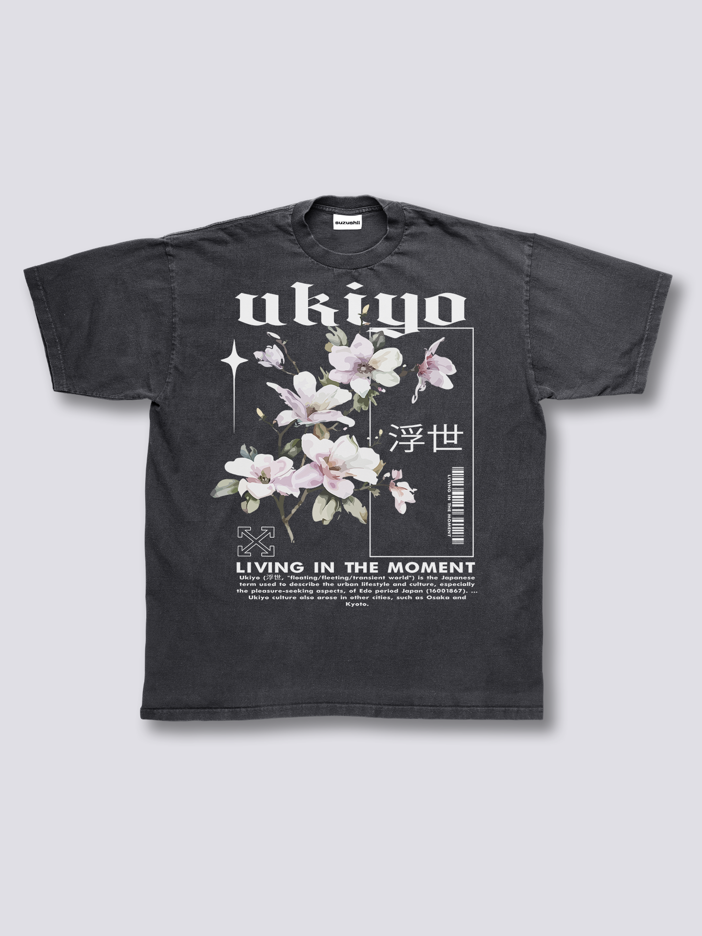Front Print - Ukiyo Vintage T-Shirt