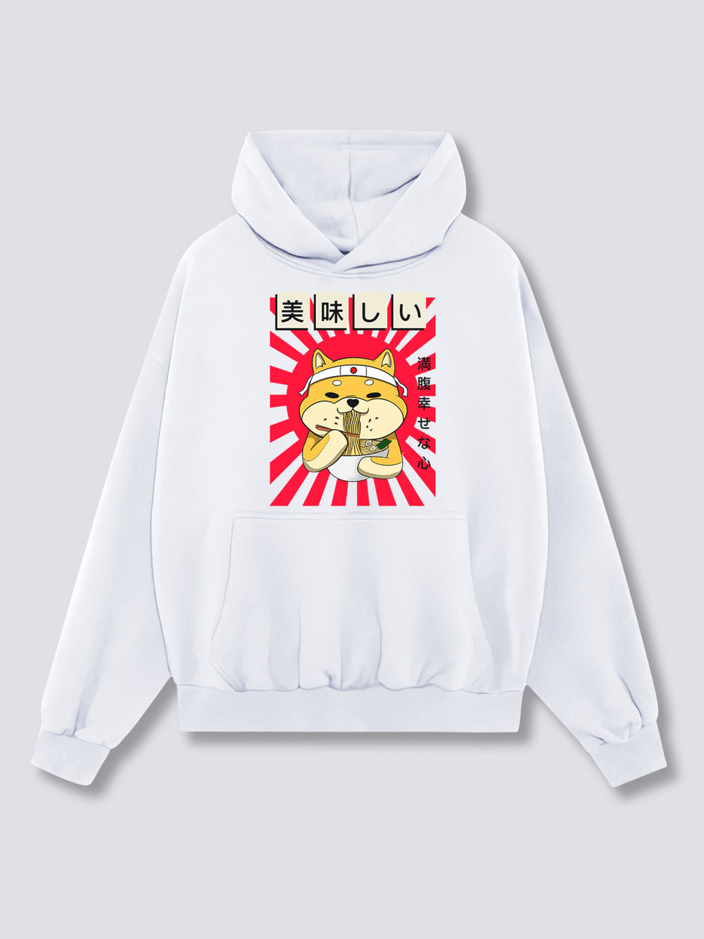 Front Print - Ramen Shiba Hoodie