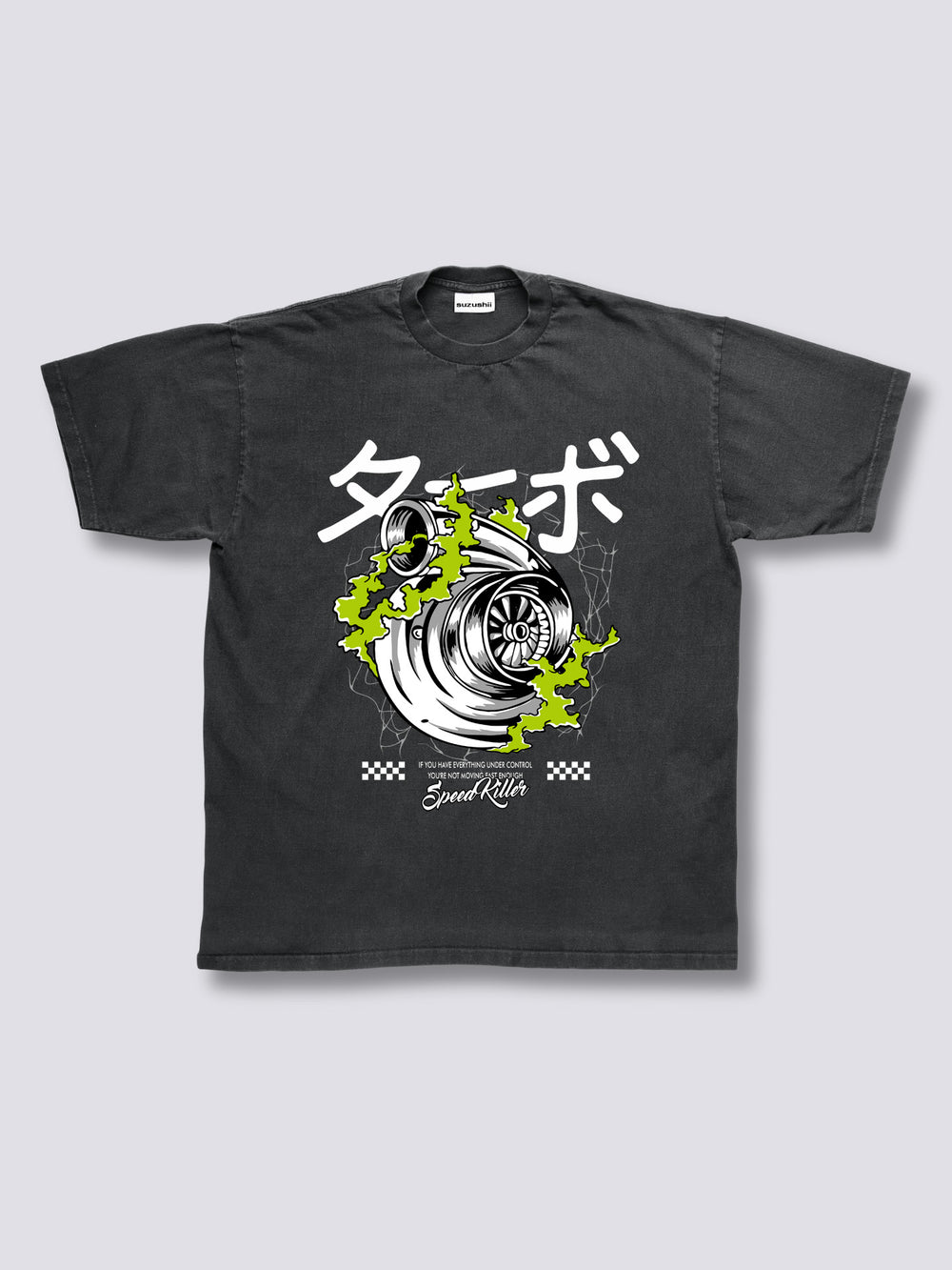 Front Print - Engine Vintage T-Shirt